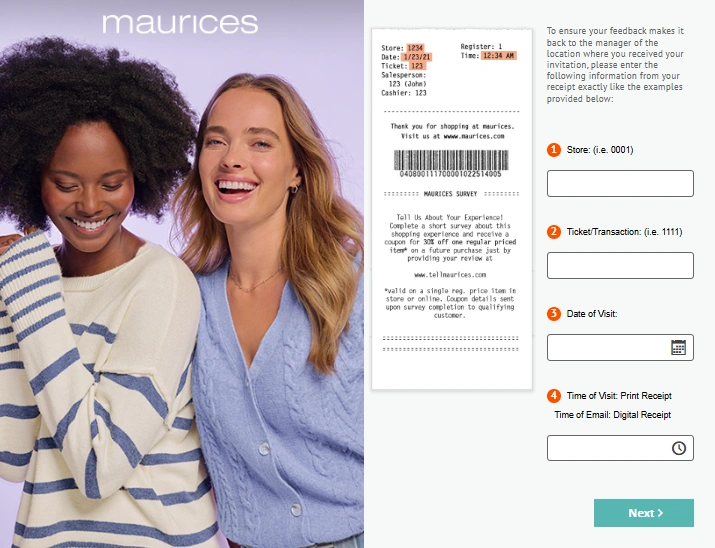 Take Maurices Survey